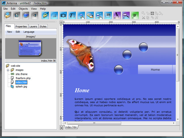Antenna - Web Design Studio Screenshot